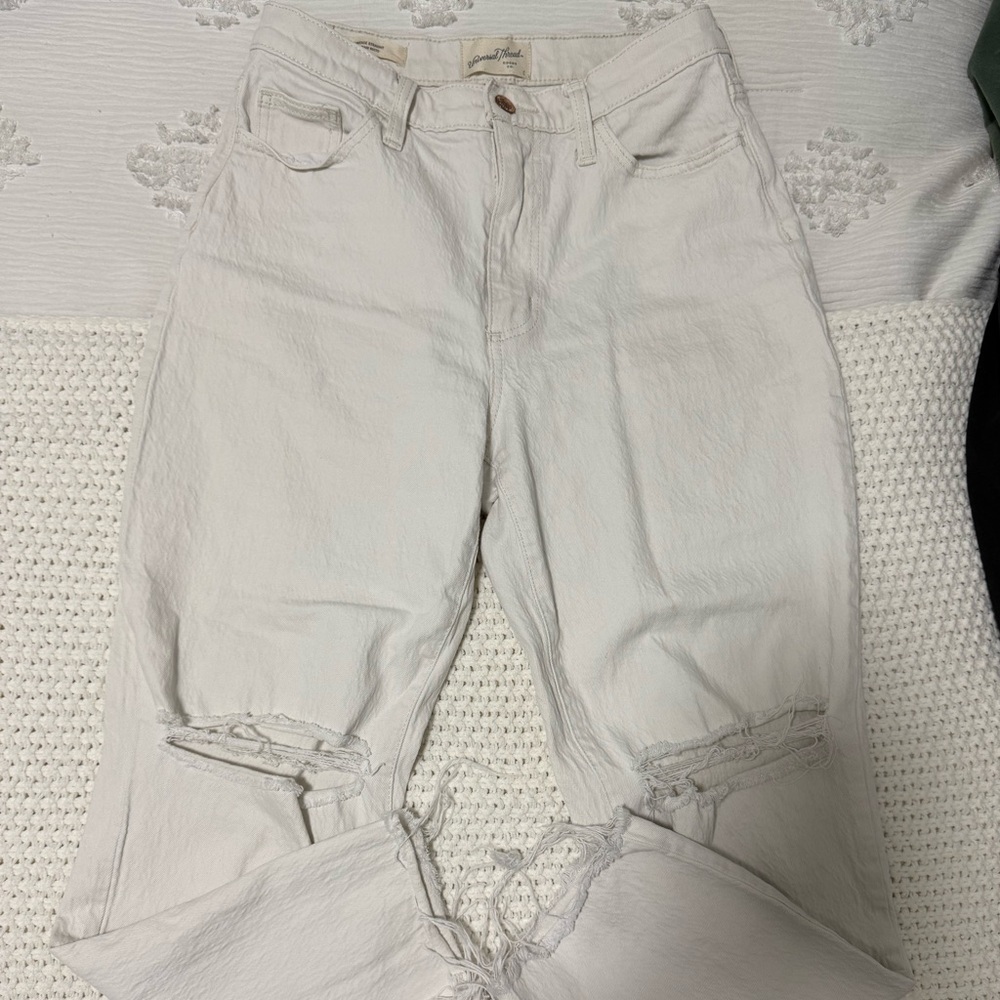 Universal Thread Off-White Vintage Straight Pants